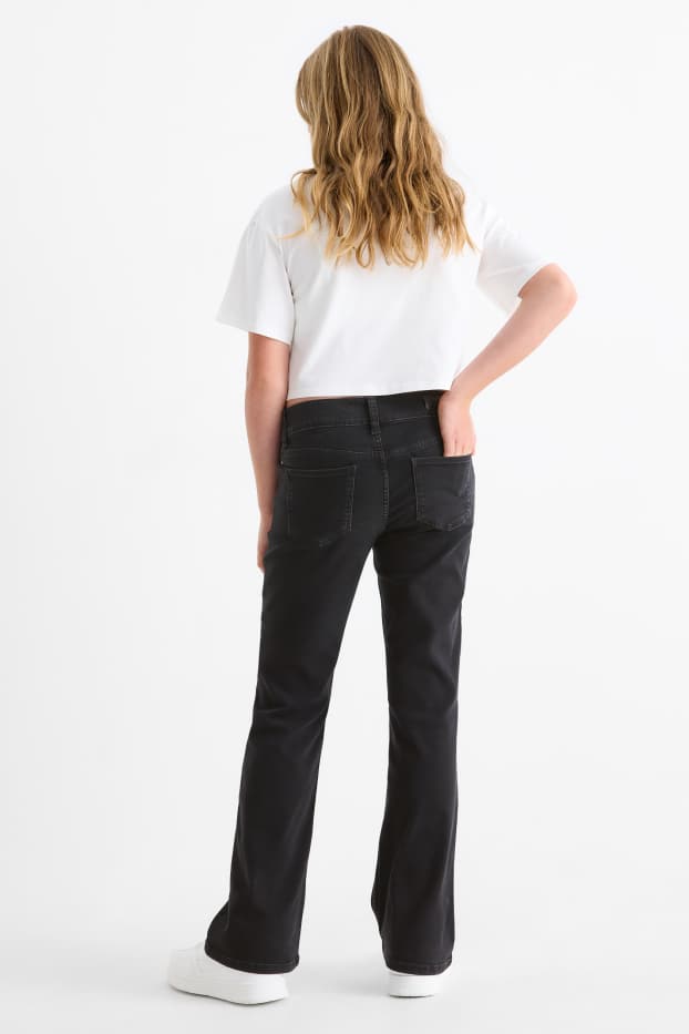 Kinder Mädchen - Bootcut Jeans - LYCRA® - dunkeljeansgrau