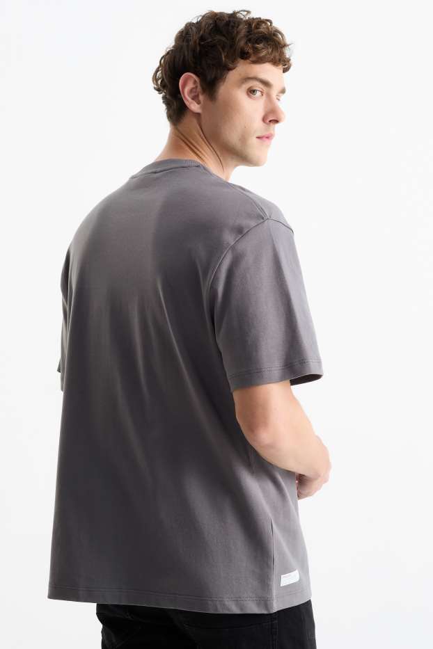 Bărbați - Tricou - relaxed fit - gri închis
