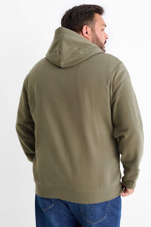 Herren - Sweatjacke mit Kapuze - grün