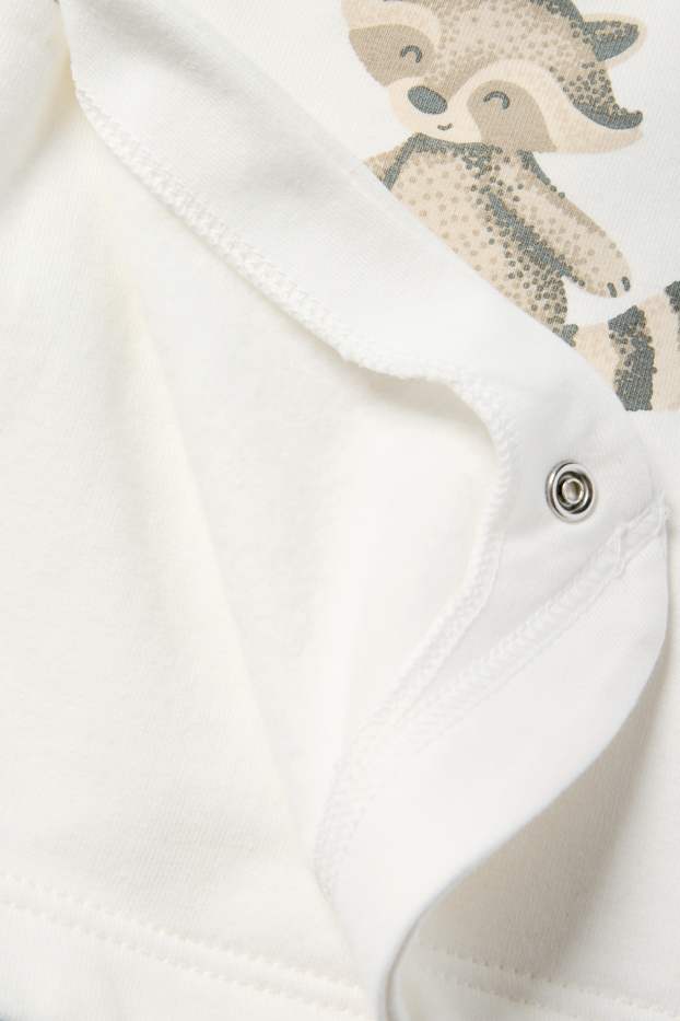 Neonati - Procione - completo per neonati - 2 pezzi - bianco crema