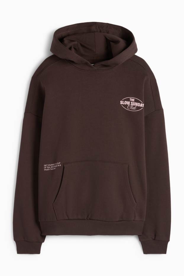 Femmes - Sweat à capuche - marron foncé