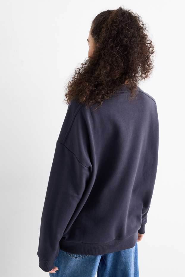 Dames - Sweatshirt - oversized - donkerblauw