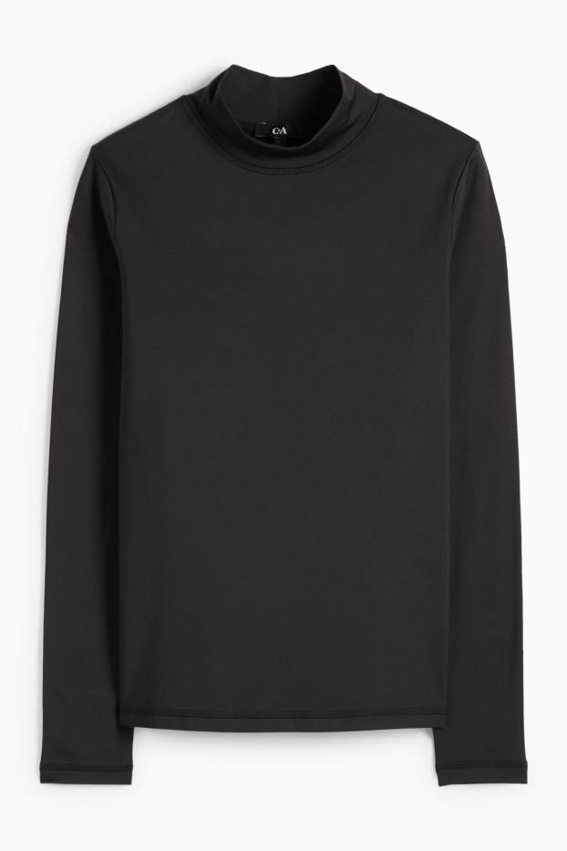 Dona - Samarreta tèrmica de mànigues llargues - regular fit - negre
