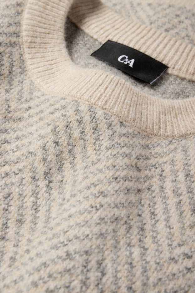 Herren - Pullover - gemustert - beige
