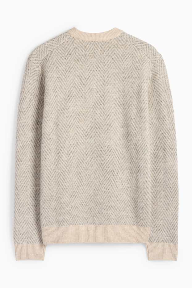 Herren - Pullover - gemustert - beige