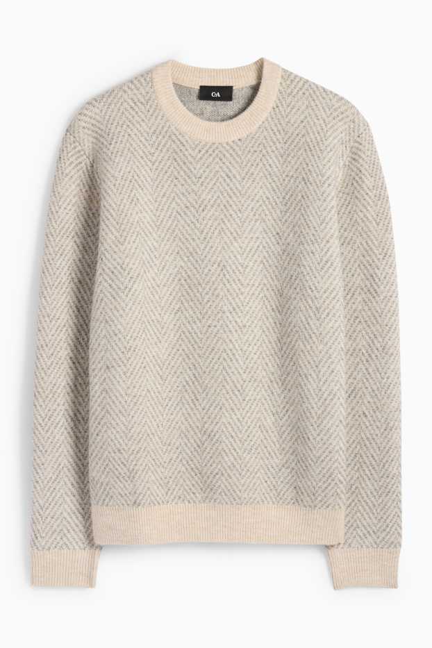 Herren - Pullover - gemustert - beige