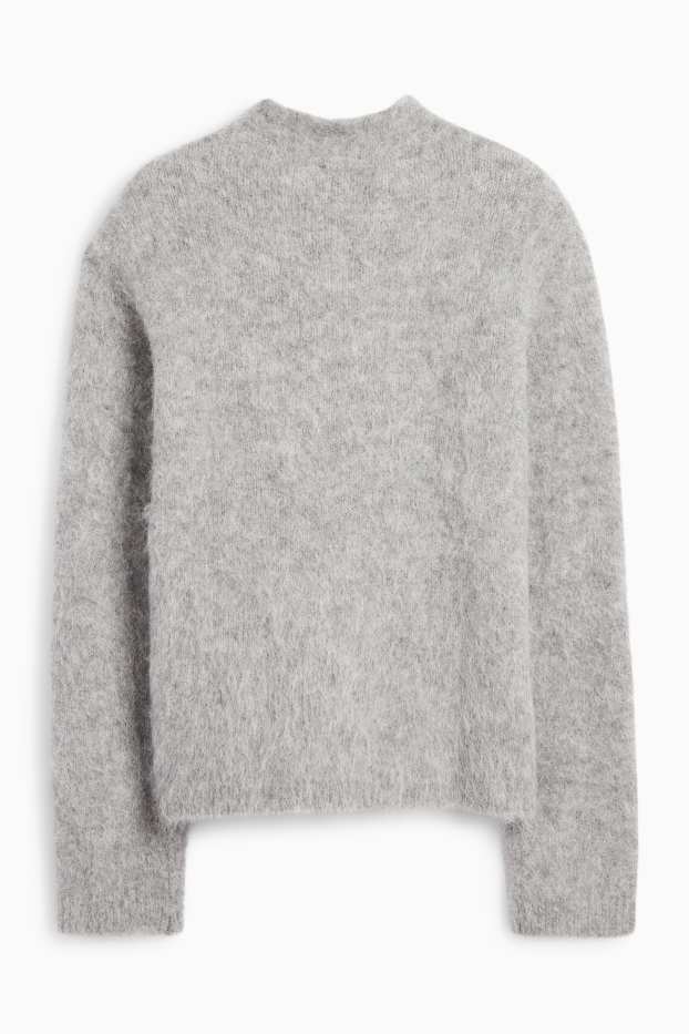 Women - Jumper - alpaca blend - gray