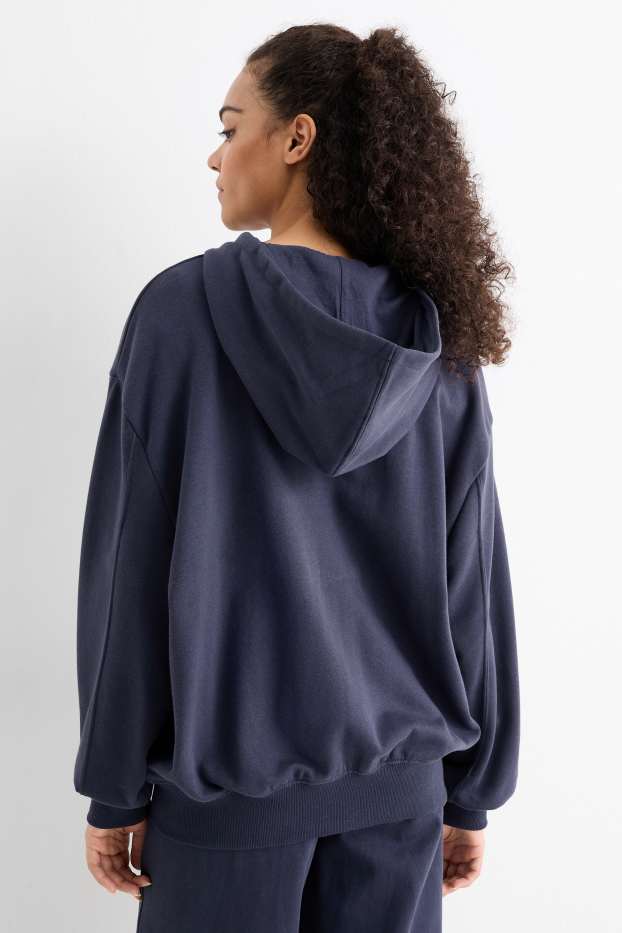 Femmes - Sweat zippé à capuche - bleu foncé
