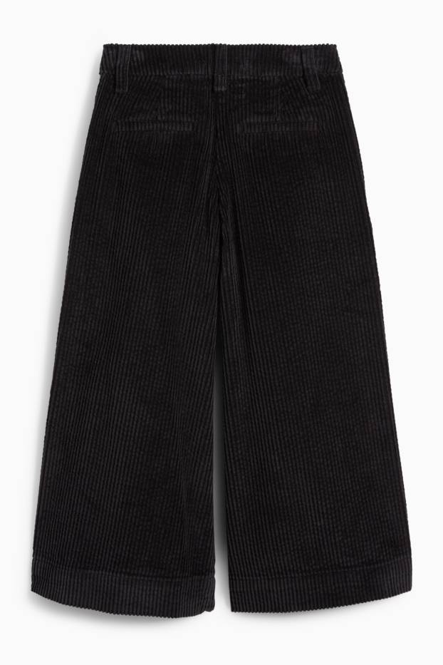 Kinder Mädchen - Cordhose - schwarz