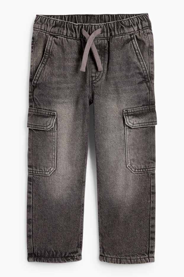 Niños - Jeans cargo - vaqueros térmicos - vaqueros - gris