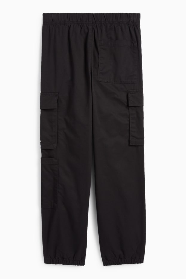 Children Boys - Thermal cargo trousers - black