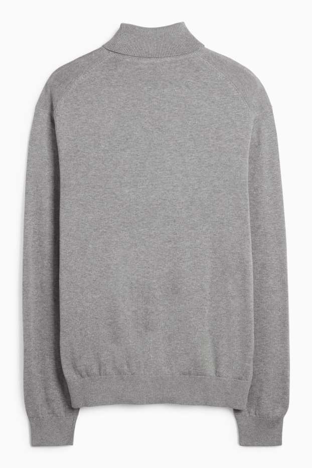 Uomo - Maglione a dolcevita - grigio