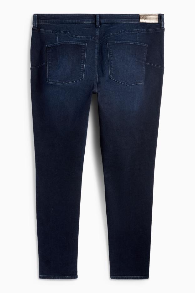 Dames - Skinny jeans - mid waist - shaping jeans - LYCRA® - jeansdonkerblauw