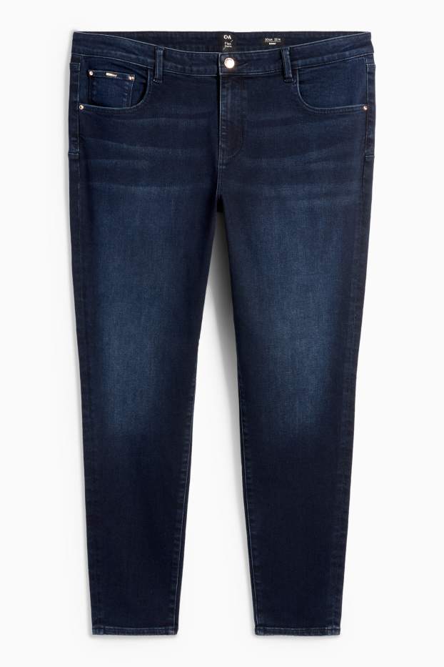 Dames - Skinny jeans - mid waist - shaping jeans - LYCRA® - jeansdonkerblauw