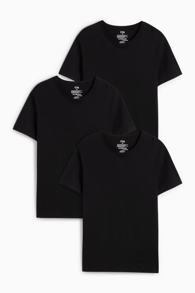 Men - Multipack of 3 - vest - black