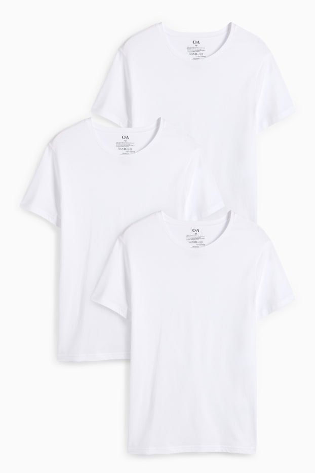 Heren - Set van 3 - onderhemd - wit