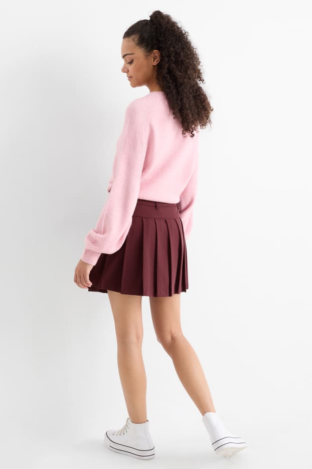 Femmes - Jupe short - bordeaux