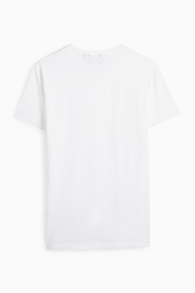 Herren - T-Shirt - Slim Fit - Flex - weiß