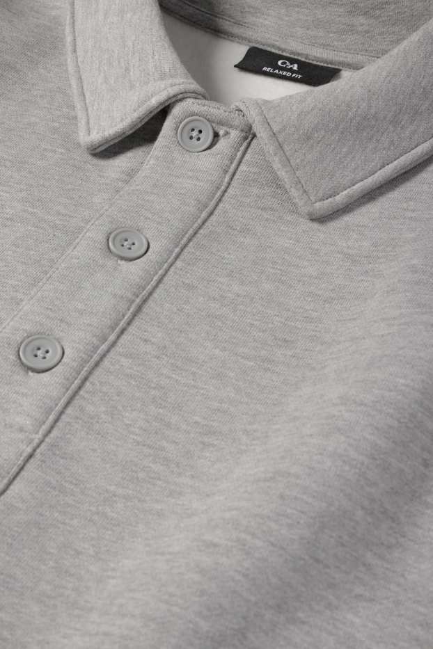 Hommes - Polo - relaxed fit - gris clair chiné
