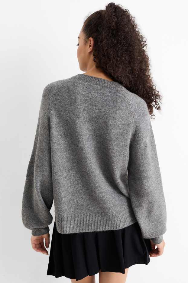 Damen - Pullover - grau-melange