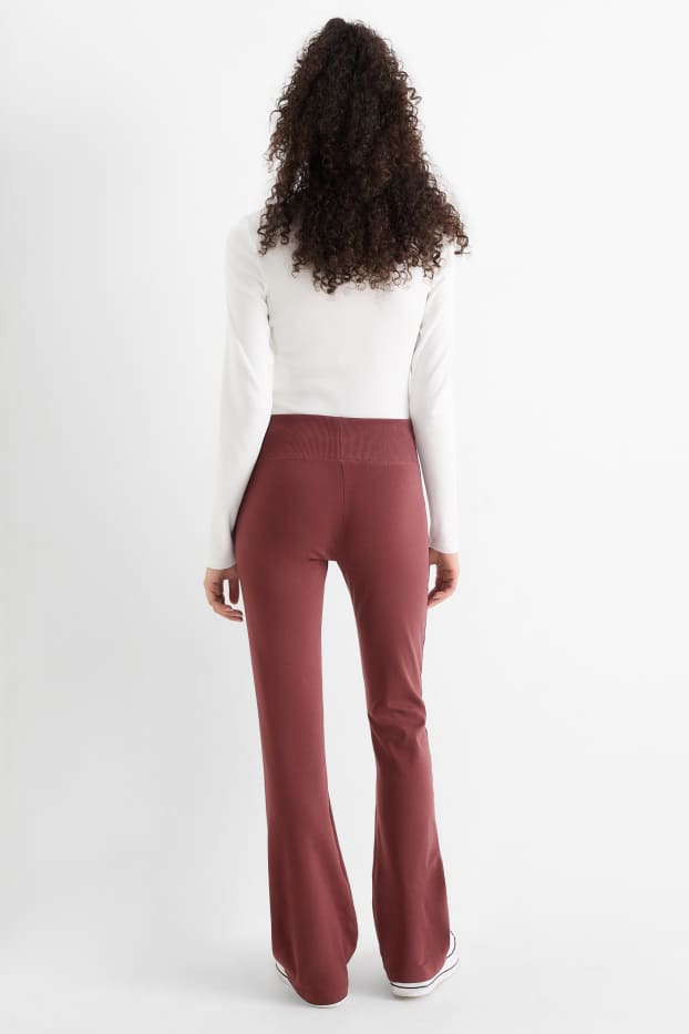 Dames - Flared legging - bordeaux