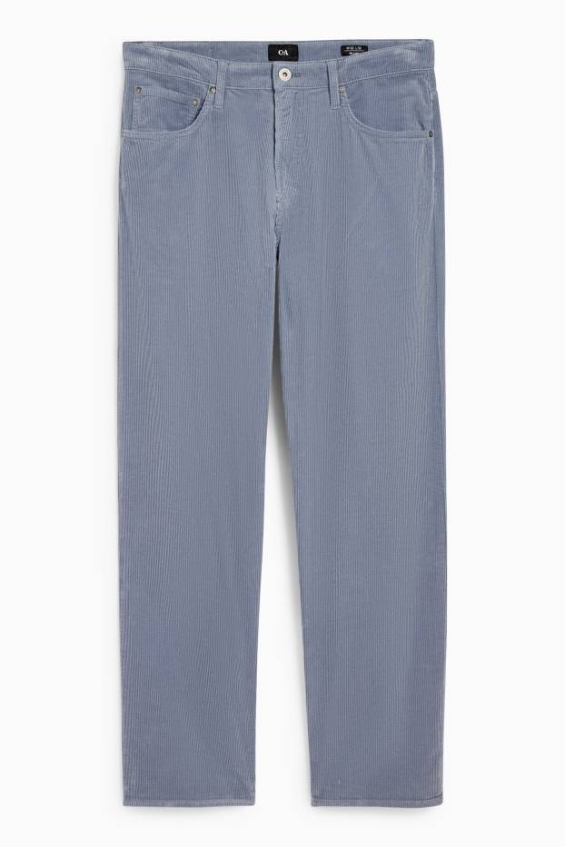 Herren - Cordhose - Relaxed Fit - hellblau