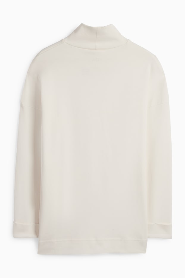 Damen - Rollkragenshirt - cremeweiß