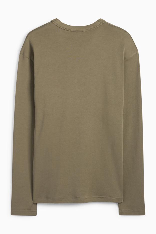 Men - Long sleeve top - khaki