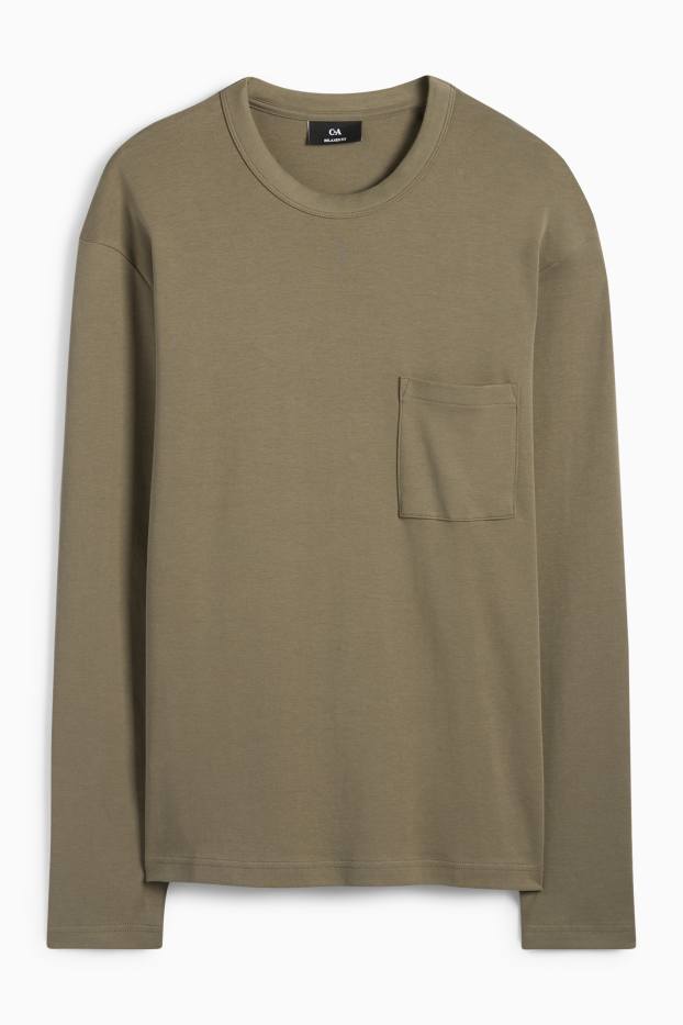 Men - Long sleeve top - khaki