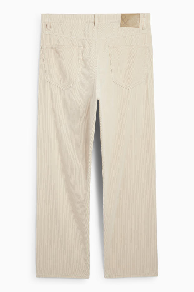 Hombre - Pantalón de pana - relaxed fit - beige claro