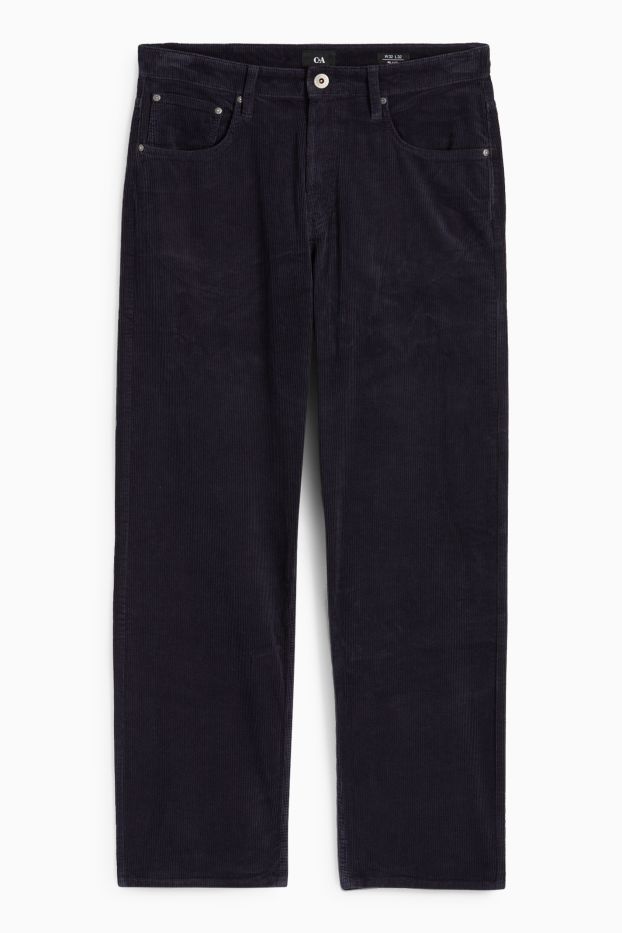Herren - Cordhose - Relaxed Fit - dunkelblau