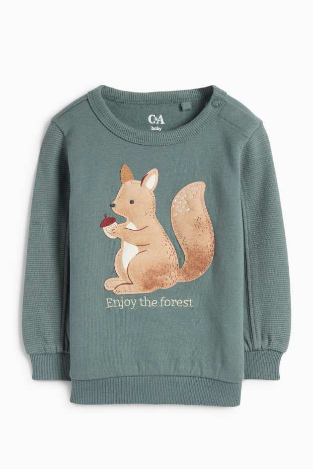 Bebés niños - Ardilla - sudadera para bebé - verde