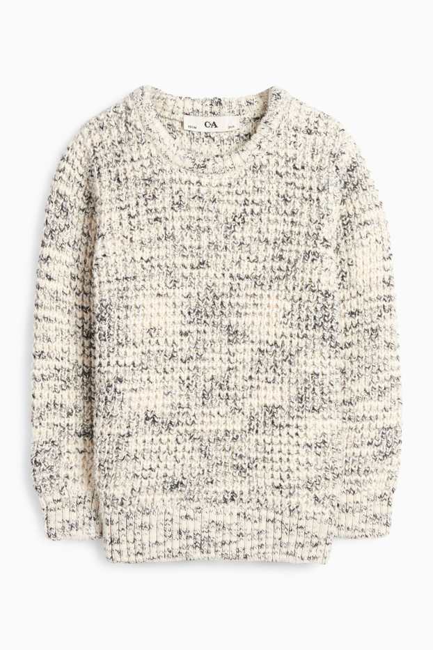 Enfants garçons - Pull - texturé - gris clair
