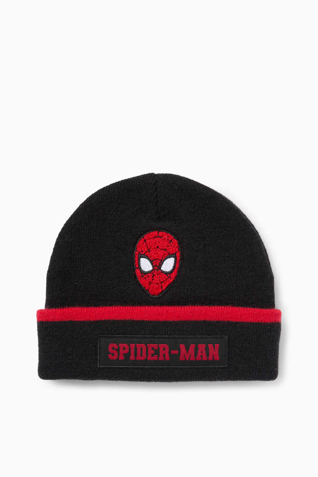 Kinder Jungen - Spider-Man - Mütze - schwarz