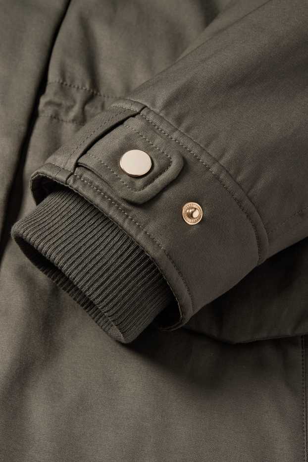 Femmes - Parka à capuche - hiver - vert foncé