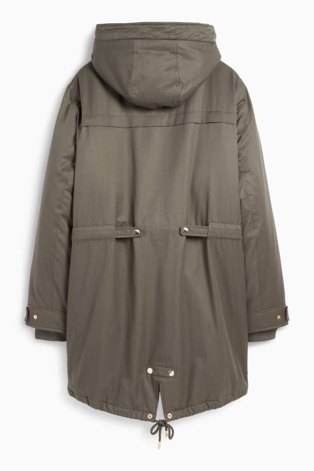 Femmes - Parka à capuche - hiver - vert foncé