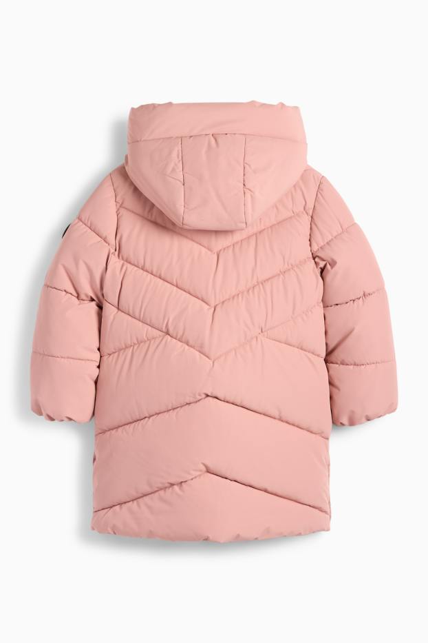 Niños: niñas - Chaqueta acolchada con capucha - hidrófuga - rosa