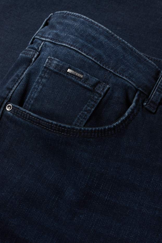 Dames - Straight jeans - mid waist - LYCRA® - jeansdonkerblauw