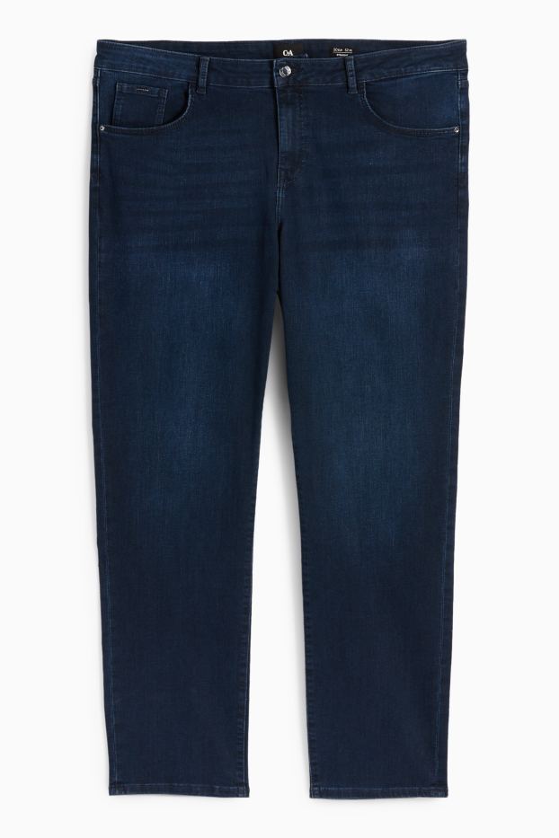 Dames - Straight jeans - mid waist - LYCRA® - jeansdonkerblauw