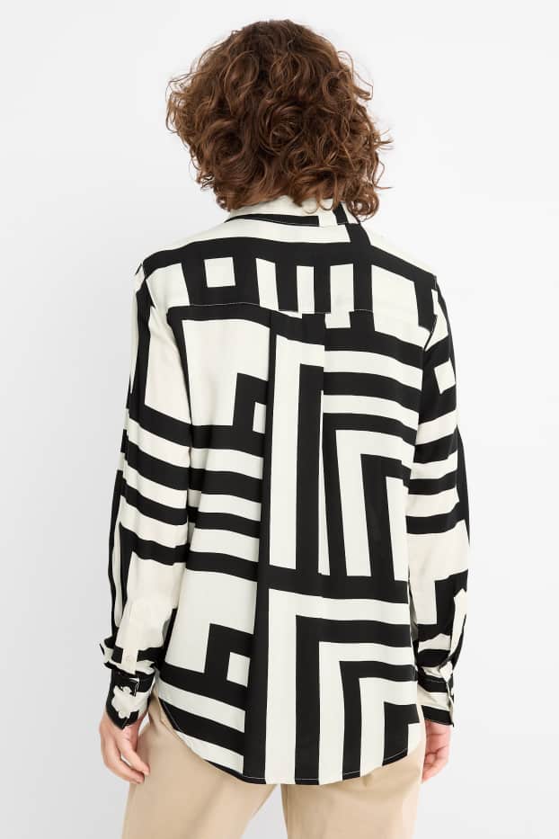 Dona - Brusa - estampada - negre/blanc