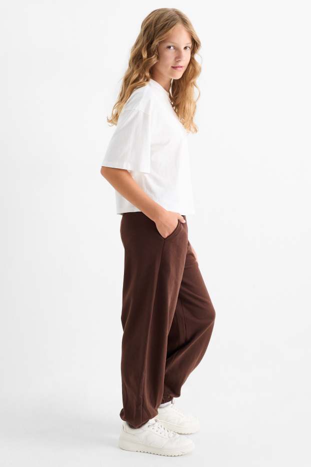 Kinderen: meisjes - Joggingbroek - donkerbruin