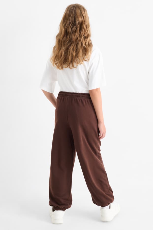 Kinderen: meisjes - Joggingbroek - donkerbruin