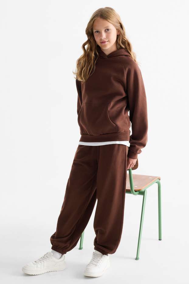 Kinderen: meisjes - Joggingbroek - donkerbruin