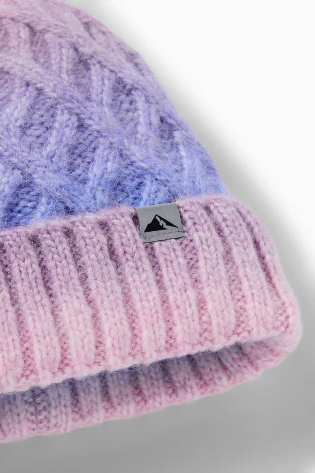 Niñas - Gorro - estampado - con ochos - violeta claro