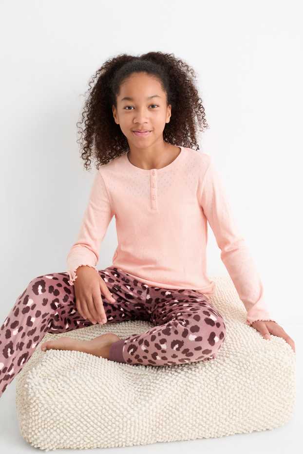 Bambine - Confezione da 2 - maglia pigiama - rosa