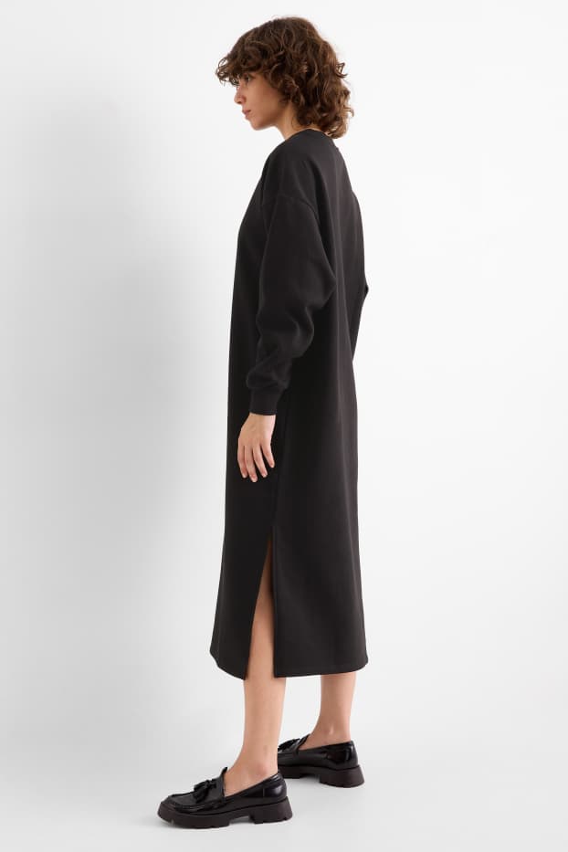 Femmes - Robe en molleton - noir
