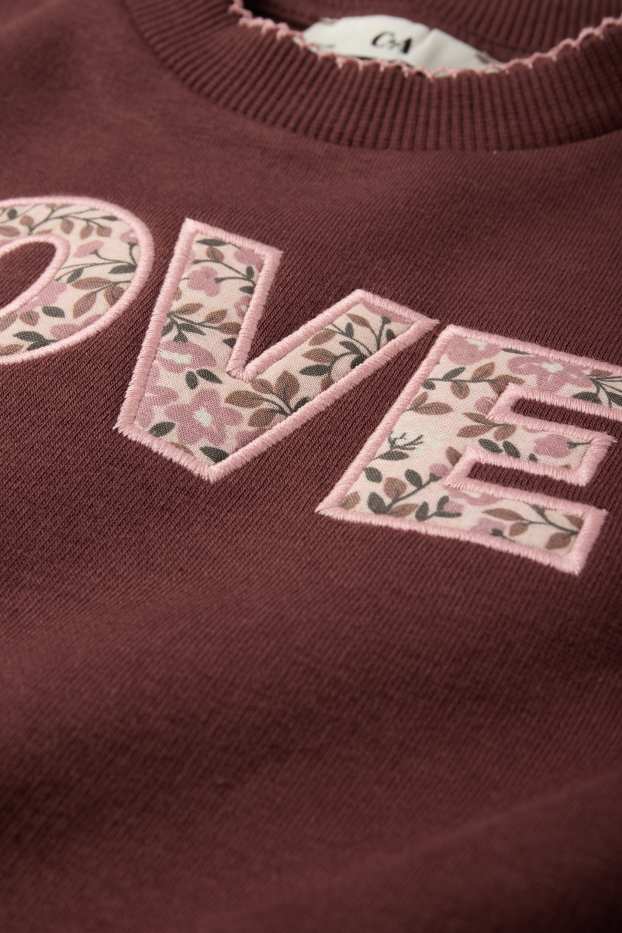 Enfants filles - Love - sweat - marron