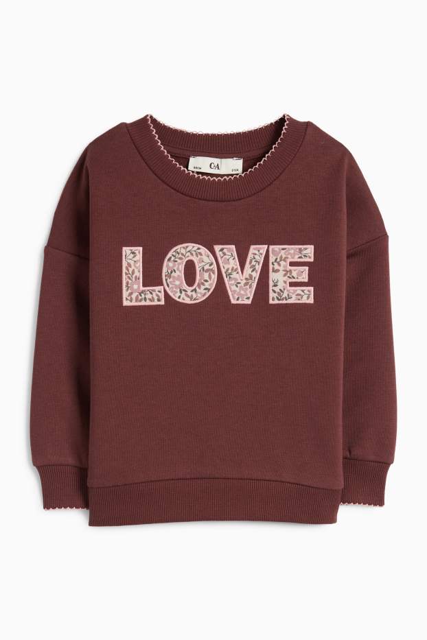 Enfants filles - Love - sweat - marron