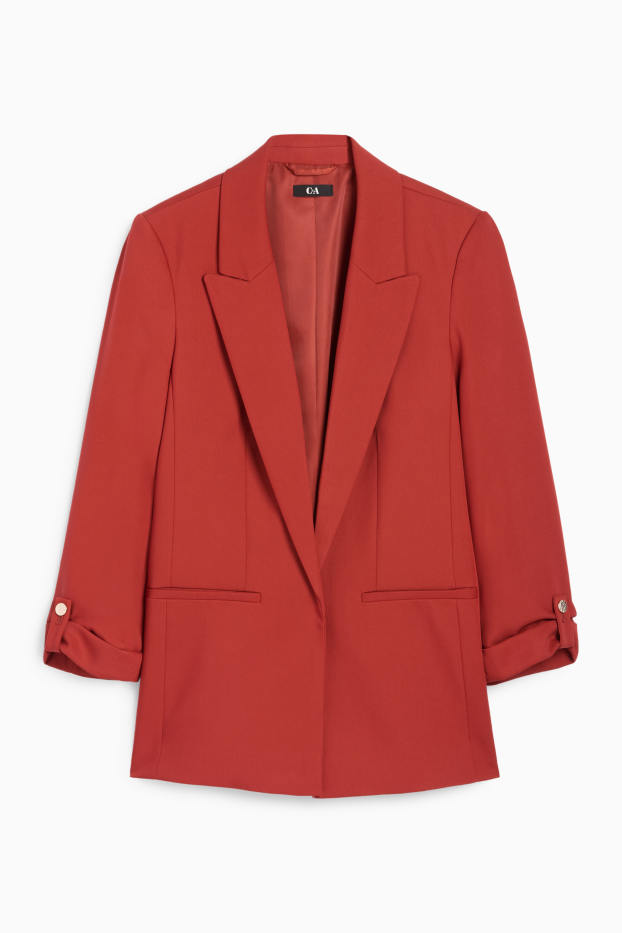 Mujer - Americana larga - regular fit - rojo