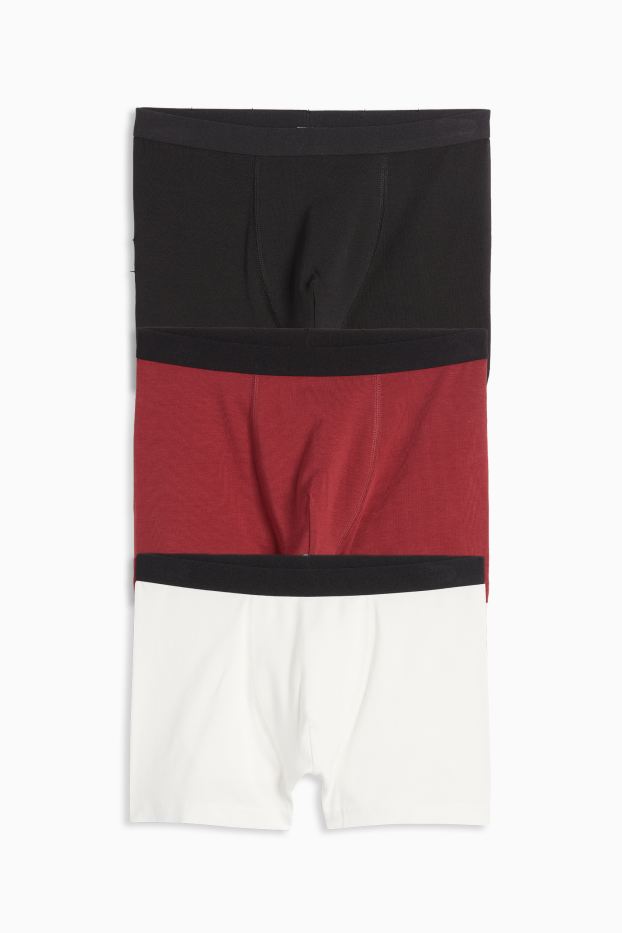 Kinder Jungen - Multipack 3er - Boxershorts - schwarz / rot